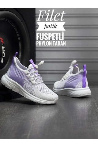 Tutınom Unisex Ortopedik Yumuşak Taban Günlük Yazlık Sneaker Spor Ayakkabı Mor