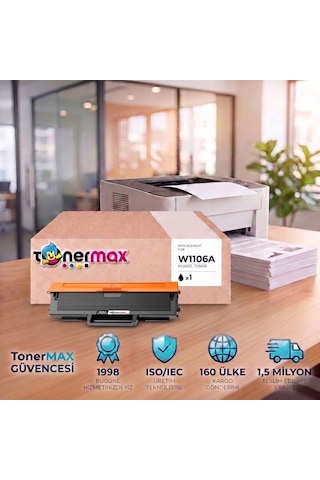 Hp Laser Mfp 135a Uyumlu Toner Çipli W1106a 2'li 1.000 Sayfa