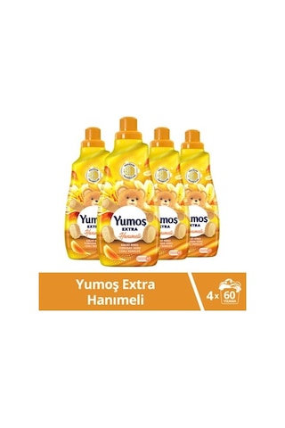 Yumoş Extra Hanımeli Çamaşır Yumuşatıcısı 4 x 1440 ML