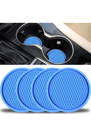 Suofeng Araç İçin Pvc Isı Yalıtımlı Kaymazlı Bardak Altlığı - Kırmızı Honeycomb Desenli, Dayanıklı Ve Kompakt