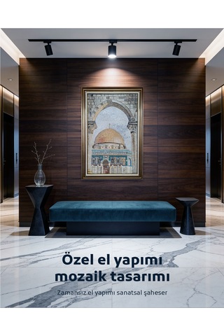 Kubbetü's-sahra Dikey Mozaik Tablo 144x104 Cm .