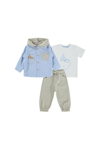 Concept Kids Concept Gömlekli 3 Lü 6-18 Ay Takım - Mavi