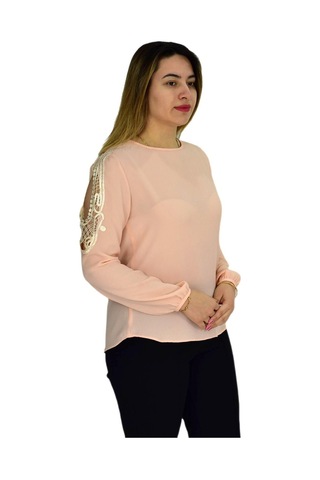 Kadın Kol Güpürlü Bluz Ry-17570 001