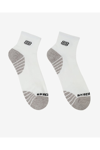 Skechers 3'lü Unisex Yarım Taban Destekli Quarter Crew Çorap Unisex Beyaz Çorap S119436-107 Beyaz