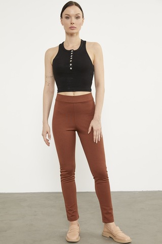 Süs Cepli Aksesuar Detaylı Tayt - Kiremit 001