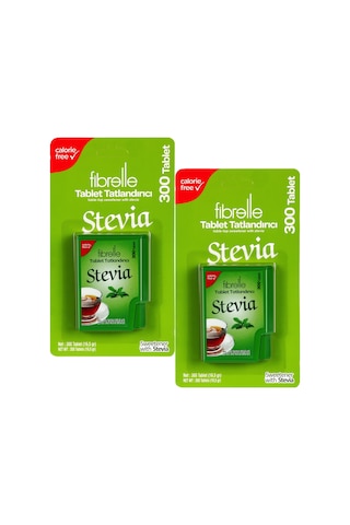 Fibrelle Stevialı Tablet Tatlandırıcı 300'lük Kutu 2 Adet