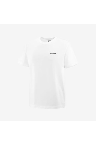 Salomon Logo Tee M Whıte Erk T-shırt Lc2526400 Beyaz