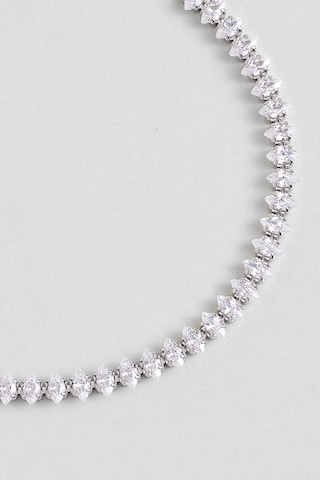 Modern Tasarım 18 Ayar Beyaz Altın Kaplama Ayarlanabilir Gümüş Su Yolu Bileklik