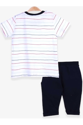 Breeze Erkek Bebek Kapri Pantolonlu Takım Ekru (6 Ay-2 Yaş)