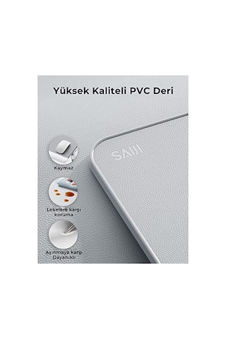 Bix Saıjı K7 Mini Dizüstü Yatak Tepsi Masası, Kaymaz Pvc Deri İle Dizüstü Çalışma Masası, Ayarlanabilir Dizüstü Bilgisayar Standı Çok Amaç İçin Kullanılabilir Masa Gümüş