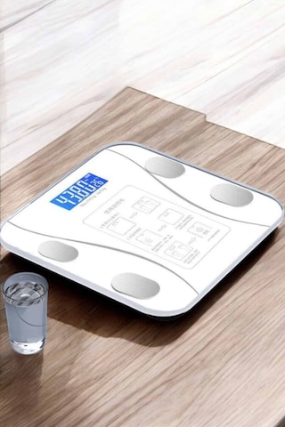 Northcity Akıllı Dijital Tartı - Bluetooth Ölçüm, Yağ & Su Analizi, 3-180kg Aralığı