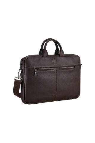 Westpolo Vegan Deri Unisex Laptop, Evrak Çantası - Kahverengi