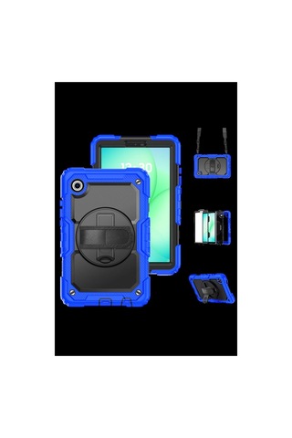 Northcity Samsung Galaxy Tab A11 Plus Kılıf Amazing Tablet Kapak - Mavi Kapaklı Kılıf