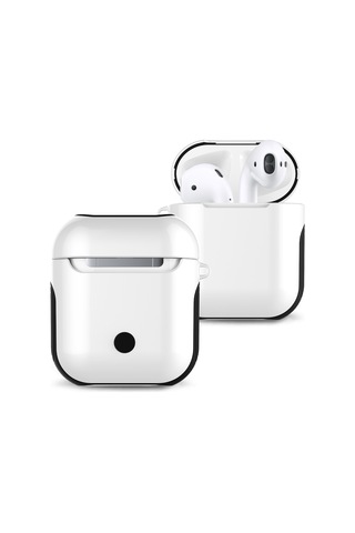 Vernikli Pc Bluetooth Kulaklık Kılıfı  Airpods Uyumlu 1/2 İçin Anti-kayıp Saklama Çantası Beyaz