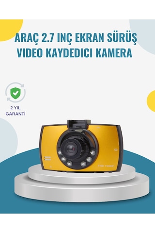 Araç İçi Hd Dvr Kamera G Sensor Ve Hareket Algılama Özellikli