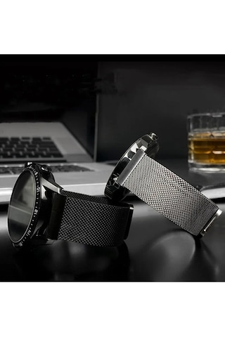 Huawei Watch 3 4 Buds Gt2 Gt2e Gt2 Pro Gt3 Se Elite Gt3 Pro Gt4 46mm Uyumlu Mıknatıslı Metal Hasır Kordon