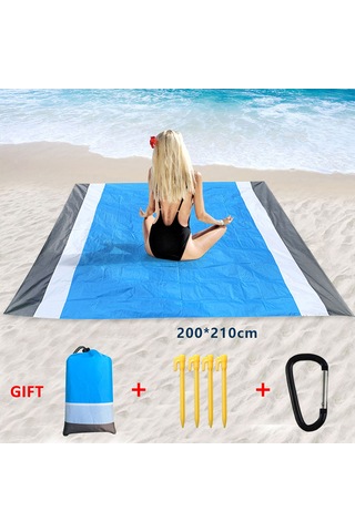 Xiyyadms 210x200cm Pembe-beyaz-kırmızı Desenli Taşınabilir Su Geçirmez Çadır Matı - Plaj, Piknik Ve Kamp İçin Pembe - Kırmızı