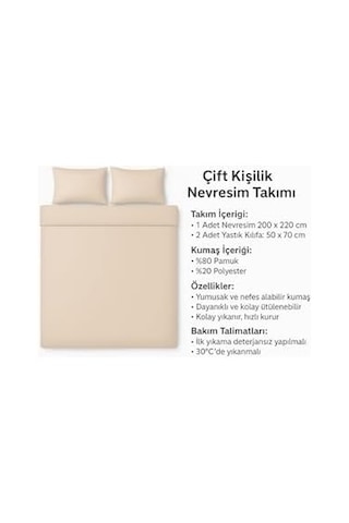 Ezgi Çift Kişilik Desenli Nevresim Takımı, 200 X 230 Cm, 2 Adet Kapaklı Yastık Kılıfı, Gri,%80 Pamuk Diğer