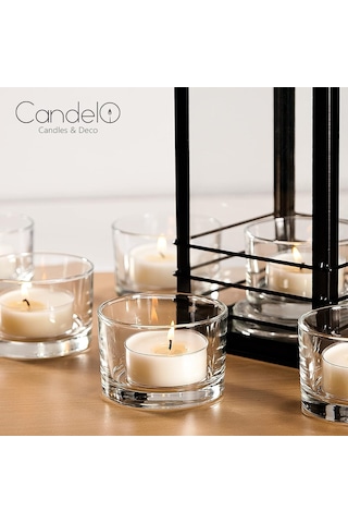 Tealight Mum - Beyaz Küçük Yuvarlak Yer Ve Masa Mumu 20 Adet