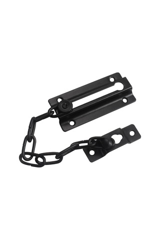 Sones Güvenlik Kapı Zinciri Hırsızlığa Karşı Ev Kapı Sürgü Mandalı Pencere Zincir Kilidi, Stil: Kare Siyah