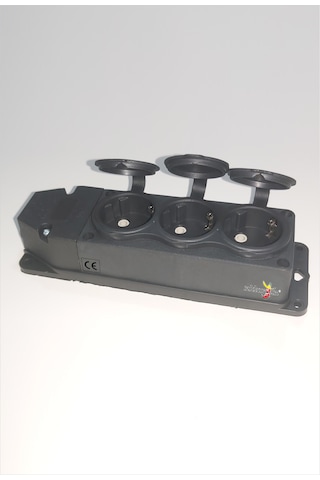 Sağlam Kalın Çoklu Dış Mekan Üçlü 3 Lü Kapaklı Topraklı Priz Fiş