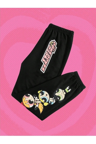 The Powerpuff Girls Cartoon Graphic 4 Mevsim Eşofman Siyah