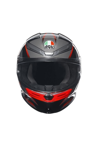 Agv K6 S MPLK Slashcut Blk Gri Kırmızı Motosiklet Kaskı.