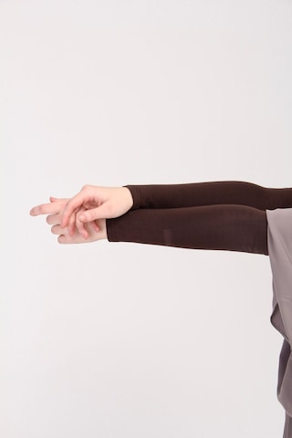 Likralı Kaymayan Kurtarıcı 1 Çift Tesettür Kolluk Kahverengi