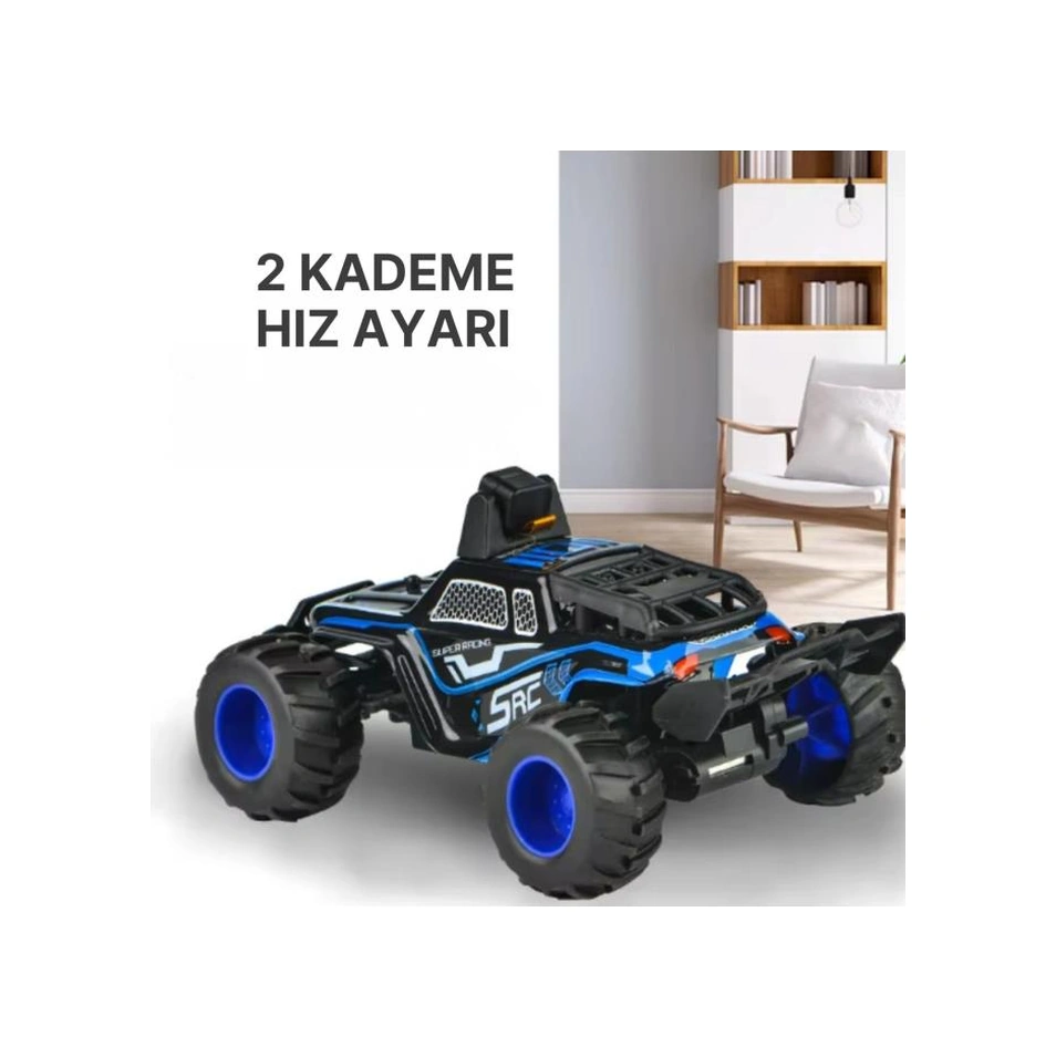 Usb Şarjlı Casus Kameralı Oyuncak Off-road Aracı Mavi Mavi