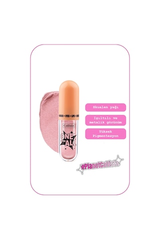 One For All Eyes & Lips & Cheeks Işıltılı Likit Göz farı - 02 Pink Cosmos