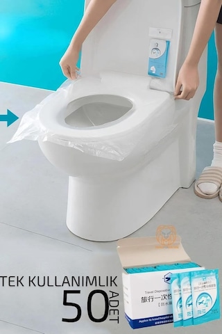 Klozet Kapağı Kılıfı Hijyenik Seyahat Tek Kullanımlık Klozet Wc Örtüsü 50 Adet Diğer