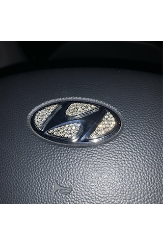 Hyundai Taşlı Direksiyon Logosu Kristal Hyundai Stone Steering