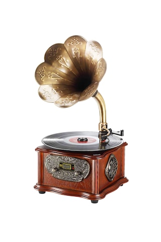 Record Master RMJ-209C Radyo Bluetooth USB Gramofon Pikap