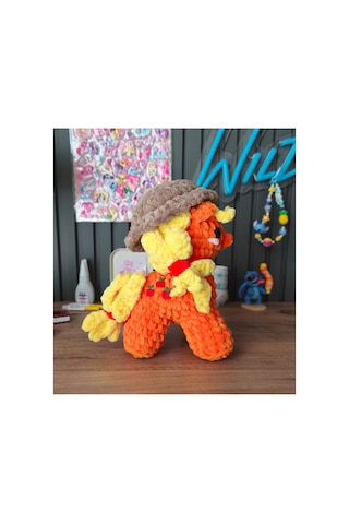 El Yapımı Tığ İşi My Little Pony Peluş Oyuncak Applejack Çok Renkli