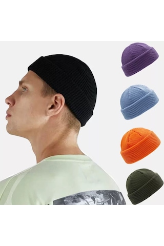 Külah Erkek Docker Örgü Bere Skullcap Hipster Şapka