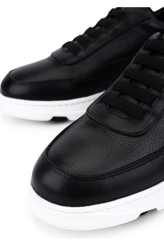 Tamer Tanca Erkek Hakiki Deri Siyah Sneakers & Spor Ayakkabı 298 3400-2505 Erk Ayk Y26 Sıyah Gutı