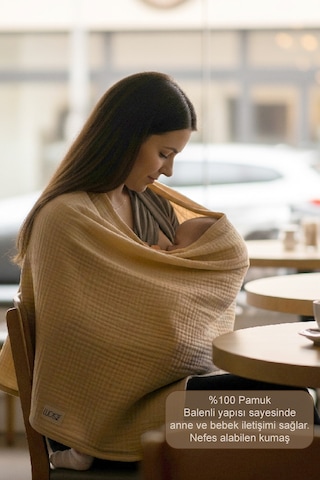2katlı Balenli Müslin Emzirme Önlüğü - Emönkahve