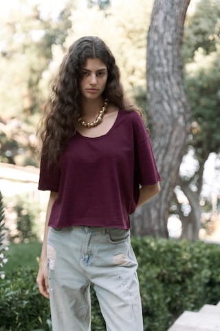 Bohemai Ripley Yarım Kol Bordo T-shirt Bordo