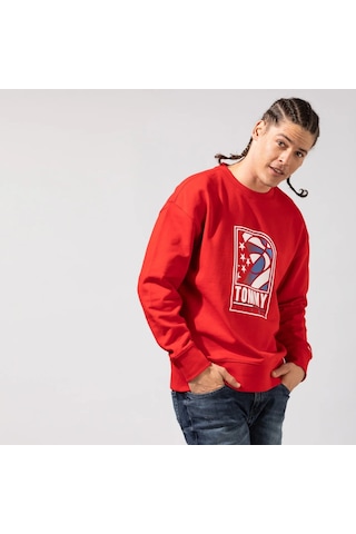Tommy Hilfiger Tommy Hılfıger Erkek Sweatshırt Dm0dm10661-xnl Dm0dm10661-xnl Kırmızı Kırmızı