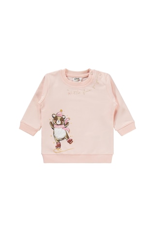 Civil Baby Bereli Ayıcık Baskılı 6-18 Ay Takım - Pembe