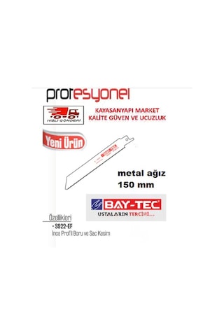 Bay-Tec Metal Tilki Kuyruğu Ucu Kılıç Kemik Testere Ucu 1 Adet