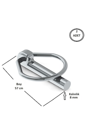 Traktör Pimi Yaylı Çelik 8 Mm Pim - 2 Adet