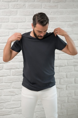 Paul Martin Slimfit Fit Bisiklet Yaka Rayon Kumaş Full Likralı T-shirt Antrasit