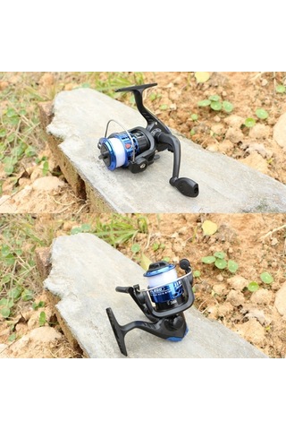 Jl200 Kaplama Plastik 3 Top Rulmanları Şeffaf Çizgilerle Balıkçılık Olta Makinesi 001