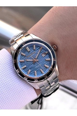 Quantum Sapphire Cizilmez Cam Çelik Kordon 2 Yıl Garantili 10 Atm Erkek Kol Saat Edg.1211.590 Gümüş