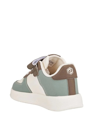 Zacoz Unisex Çocuk Spor Ayakkabı Cırt Cırtlı Hafif Rahat Günlük Okul Sneaker Bej Yeşil