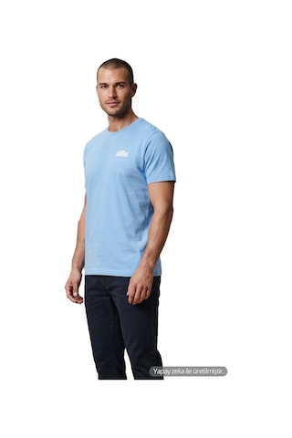 Hummel Slater Erkek Tişört Mavi