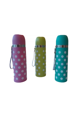 Sema Baby Puantiyeli Bebek Termosu 350  ML - Pembe