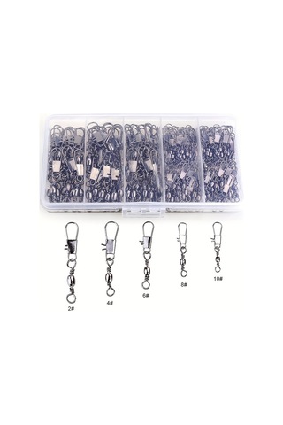 50 Adet Balıkçılık Bilyalı Rulman Fırdöndüler, Namlu Geçmeli Konnektörlü