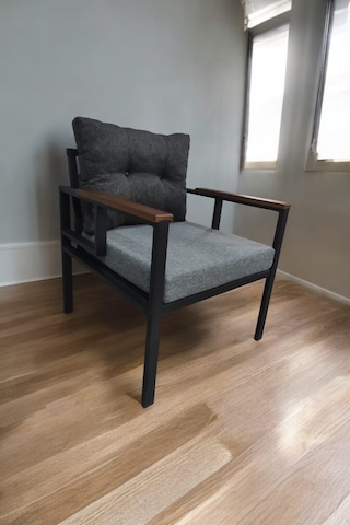 Pimango Pi Elize Demonte Metal Tekli Bahçe Mobilyası Antrasit - Gri 60 x 60 Antrasit  - Gri